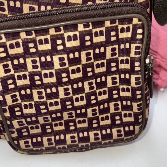 Bally Vintage Monogram Shoulder Bag Y2K Designer Purse Italian Leather - Picture 16 of 16